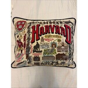 Harvard Embroidered Pillow Case with Insert - catstudio collegiate collection